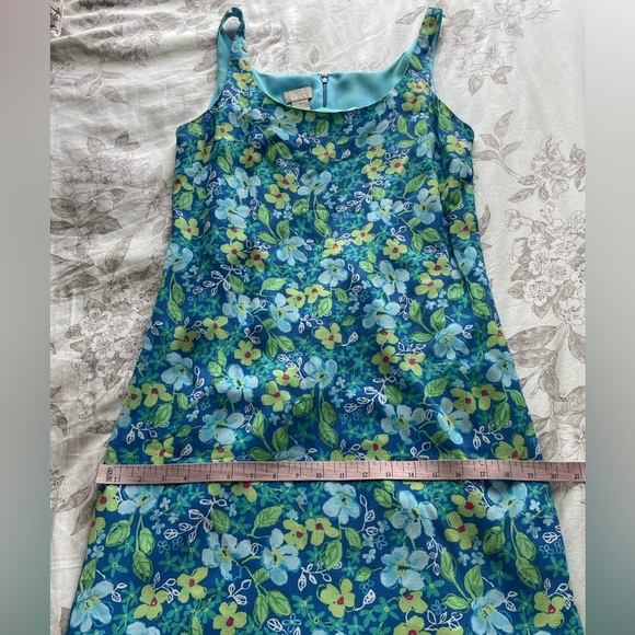 Sigrid Olsen Blue Green Floral Maxi Dress 10 Forest Fairy Granola Girl Cottage - Picture 9 of 11